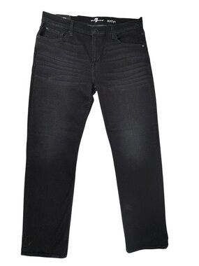 NWT | 7 for all Mankind | Austyn relaxed straight leg jeans | Black | 38